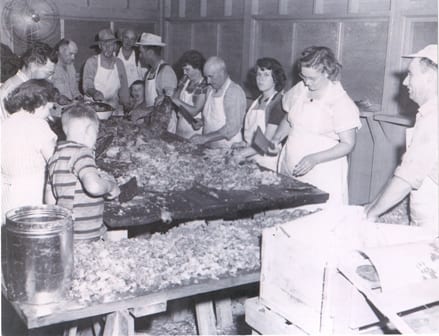 Chopping barbecue in the 1950s