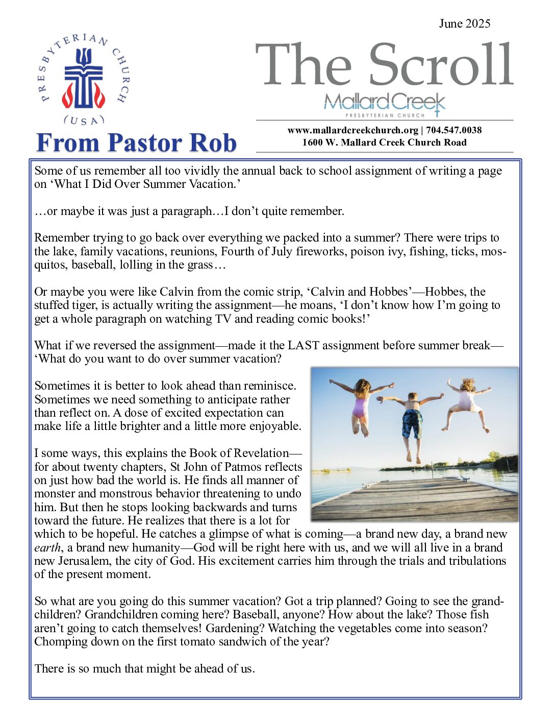 june2025-Scroll-mallard-creek-presbyterian-church